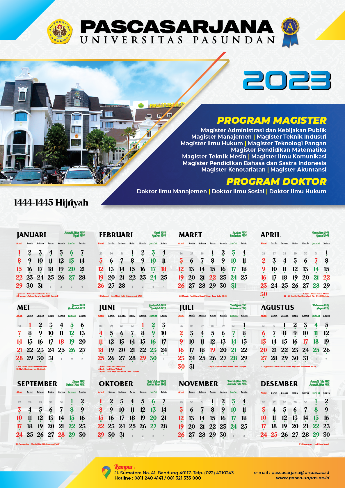 Kalender Pascasarjana 2023