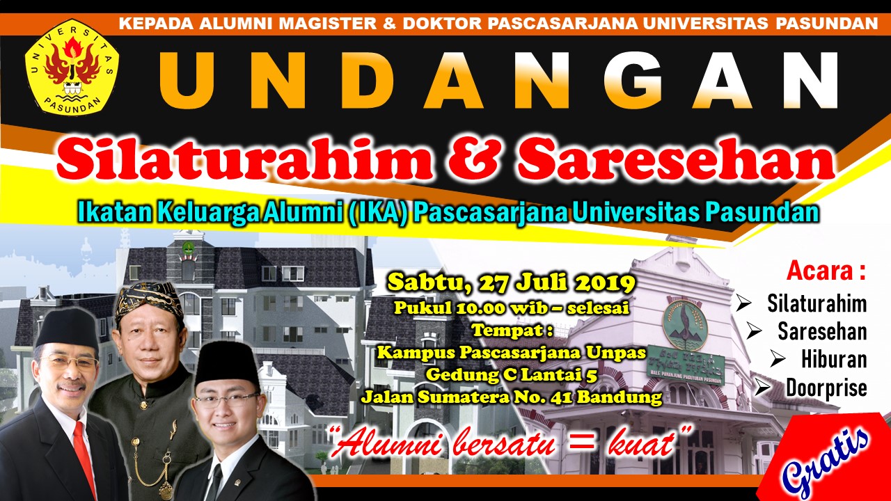 Silaturahim & Saresehan Alumni Pascasarjana Universitas Pasundan