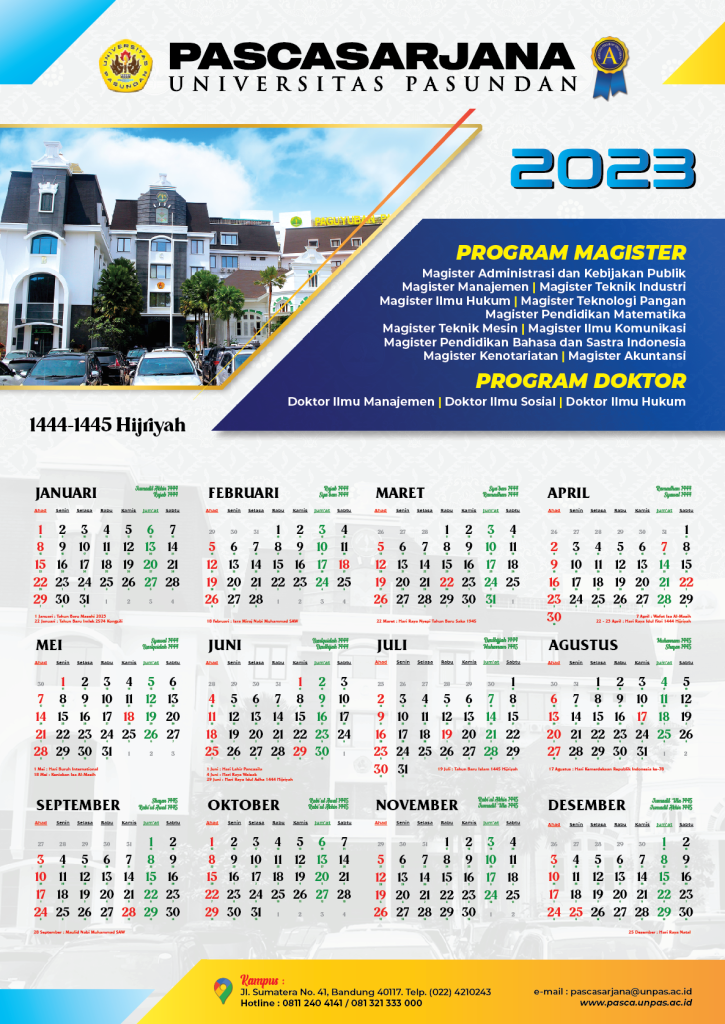 Kalender Pascasarjana 2023 – Pascasarjana Universitas Pasundan